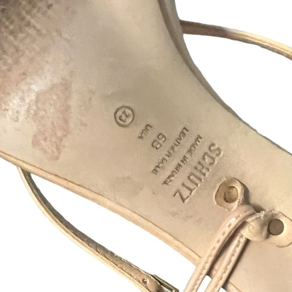 SCHUTZ Vikki Leather Lace-Up Square Toe Sandals - Size 6 - Picture 3 of 3